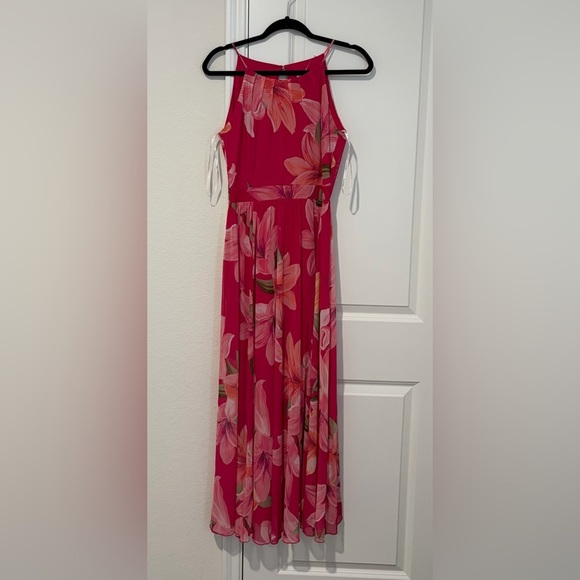 Floral Pink Maxi Dress - Picture 3 of 5